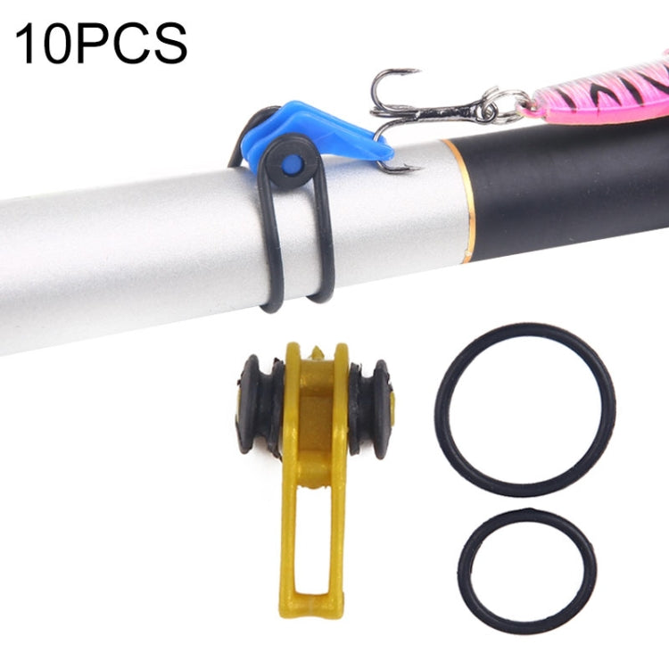 10 PCS/Bag Plastic Fishing Hook Keeper for Fishing Rod Pole Fishing Lures Bait  Safety Holder Fishing Tackle, Red, Purple, Black, Blue, Yellow, Pink, Orange, Green