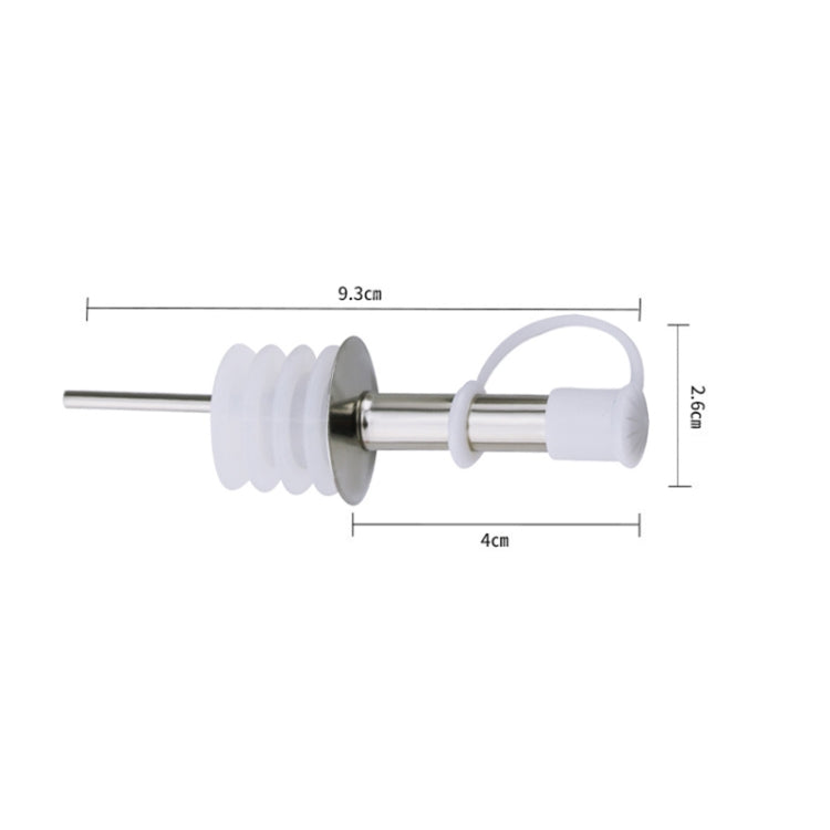 5 PCS Glass Bottle Stopper Stainless Steel Oil Stopper Silicone Stopper, White Hat Straight Mouth, White Hat Automatic Cap, Black Hat Straight Mouth, Black Hat Automatic Cap