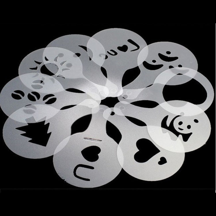 32 PCS Coffee Stencil Filter Coffee Maker Cappuccino Mold Templates Strew Flowers Pad Spray Art Baking Tools, 32 PCS