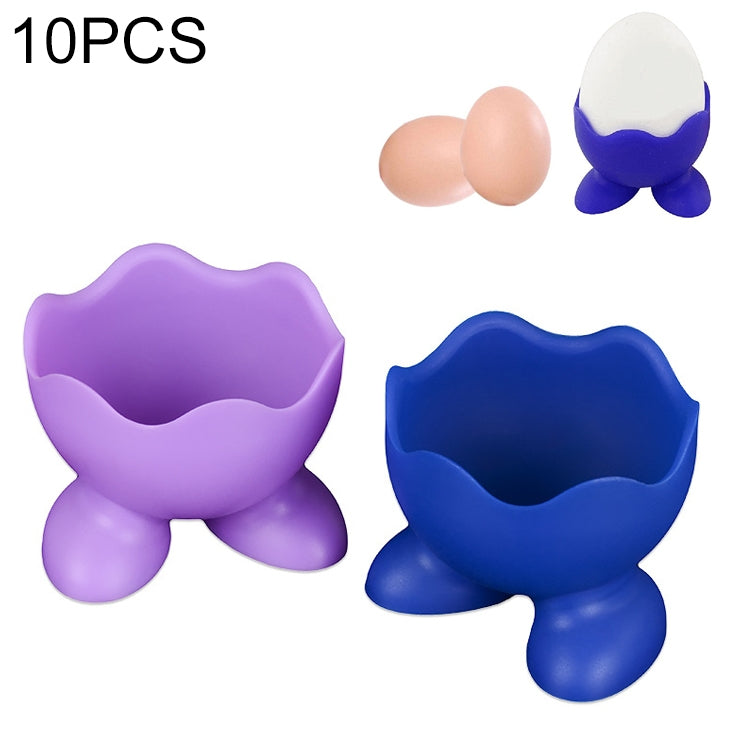 10 PCS Creative Environmentally Friendly Kitchen Gadgets Resistant Silicone Egg Cooker Food Grade Egg Tray, Egg Cooker Tray