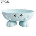 2 PCS Cartoon Soap Box With Wheat Straw