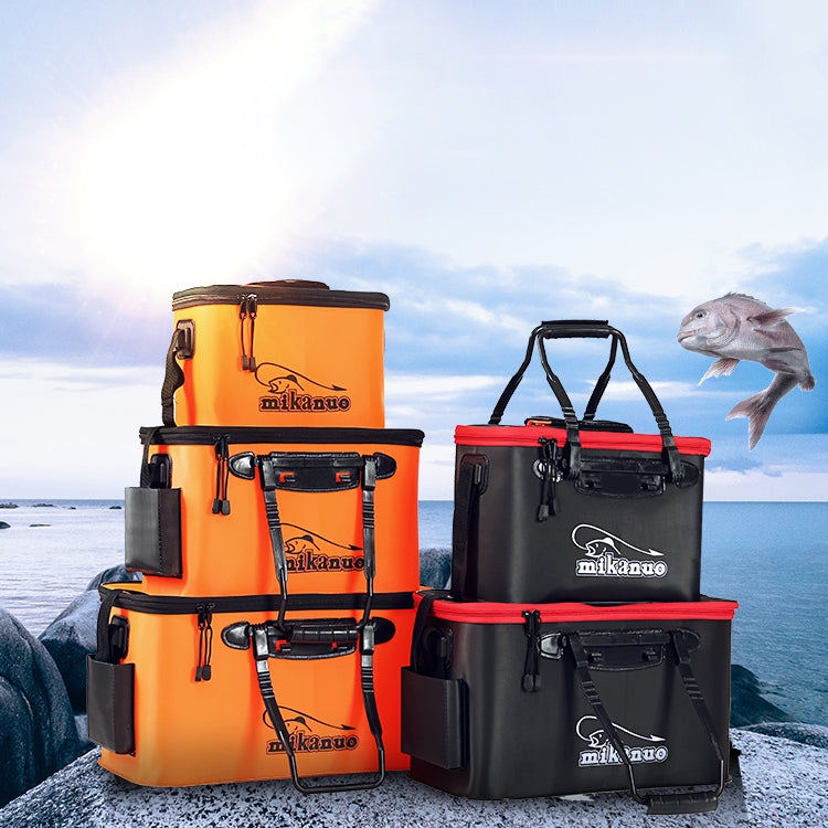 Thickened Multifunctional Folding Live Fish Box Fishing Bucket, 30 cm (no Handle and no Side Pockets), 35 cm (with Handle without Side Pockets), 40 cm (with Handle and Side Pocket), 45 cm (with Handle and Side Pocket), 50 cm (with Handle and Side Pocket)