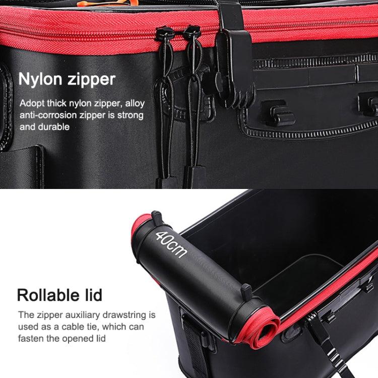 Thickened Multifunctional Folding Live Fish Box Fishing Bucket, 30 cm (no Handle and no Side Pockets), 35 cm (with Handle without Side Pockets)