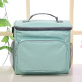 Portable Ice Pack Oxford Cloth Portable Slung Lunch Box Insulated Lunch Bag, Blue, Black, Black Bag Blue Zipper, Black Bag Red Zipper