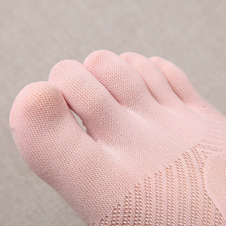 Summer Ladies Hollow Breathable Silicone Non-slip Five-finger Boat Socks Yoga Socks, A Type Black, A Type Pink, A Type Skin Color