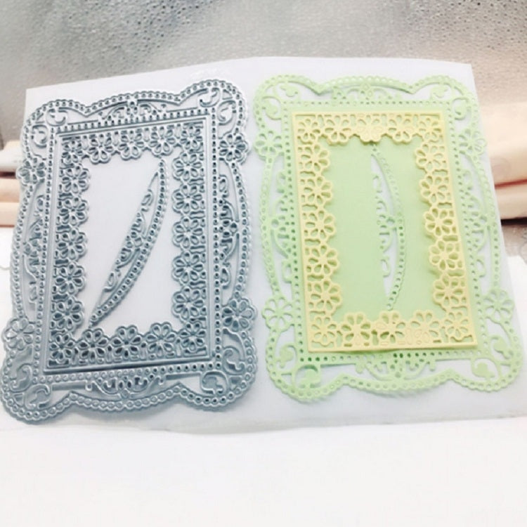 Rectangle Flower Border Knife Mold DIY Greeting Card Cutting Book Album Making Mold, Rectangle Flower Shape