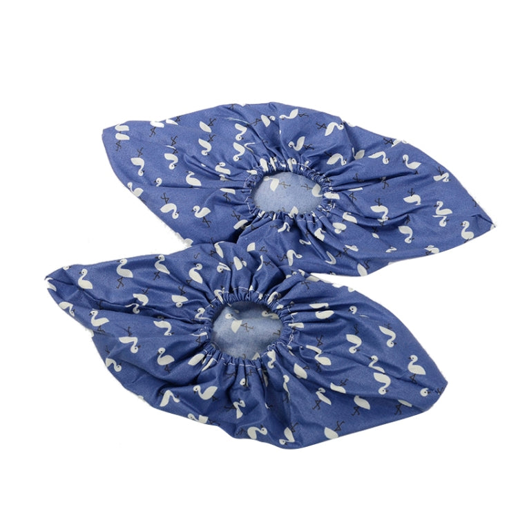 2 Pair Thicken Reusable Elastic Shoe Cover Home Indoor Antiskid Overshoes Flamingo Dust Waterproof Shoe Cover