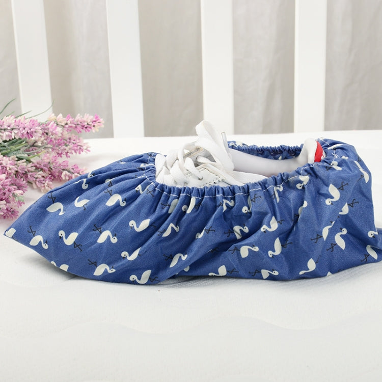 2 Pair Thicken Reusable Elastic Shoe Cover Home Indoor Antiskid Overshoes Flamingo Dust Waterproof Shoe Cover