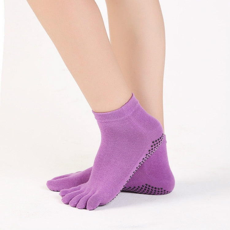 Solid Color Non-slip Sweat-absorbent Yoga Socks Split Toe Socks for Women, Socks Black, Socks Gray, Socks Purple, Socks Watermelon Red, Socks Blue, Socks Open Toe Black, Socks Open Toe Blue, Socks Open Toe Purple, Socks Open Toe Watermelon Red         ...