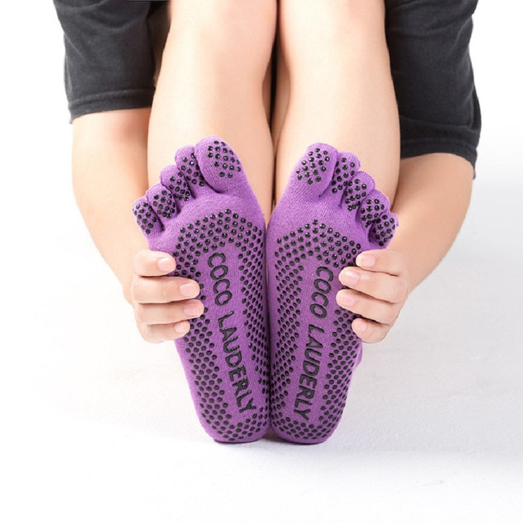 Solid Color Non-slip Sweat-absorbent Yoga Socks Split Toe Socks for Women, Socks Black, Socks Gray, Socks Purple, Socks Watermelon Red, Socks Blue, Socks Open Toe Black, Socks Open Toe Blue, Socks Open Toe Purple, Socks Open Toe Watermelon Red         ...