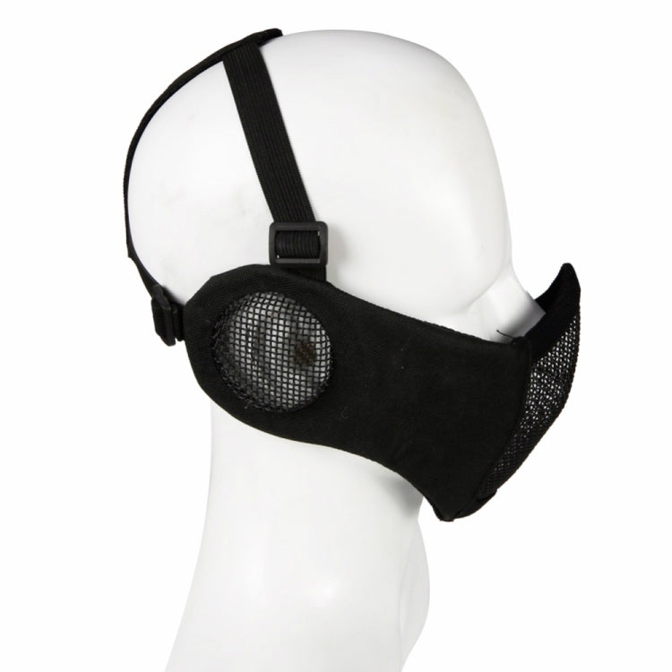 WoSporT Half Face Metal Net Field  Ear Protection Outdoor Cycling Steel Tactical Mask