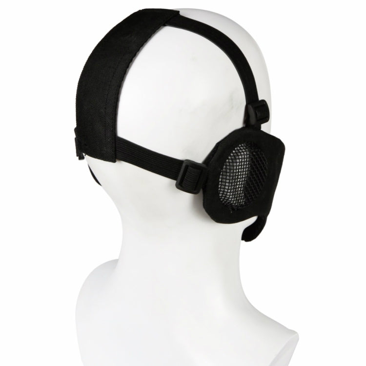 WoSporT Half Face Metal Net Field  Ear Protection Outdoor Cycling Steel Tactical Mask