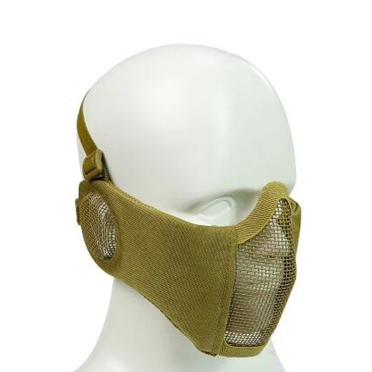 WoSporT Half Face Metal Net Field  Ear Protection Outdoor Cycling Steel Tactical Mask
