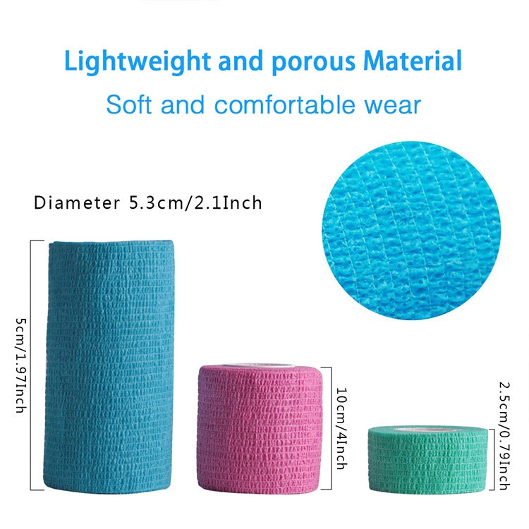 Self-adhesive Elastic Bandage for Sports, 450 x 2.5cm, 450 x 5cm, 450 x 7.5cm, 450 x 10cm