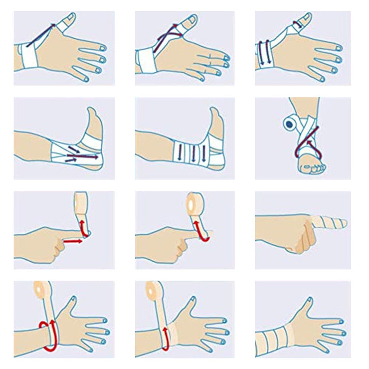 Self-adhesive Elastic Bandage for Sports, 450 x 2.5cm, 450 x 5cm, 450 x 7.5cm, 450 x 10cm