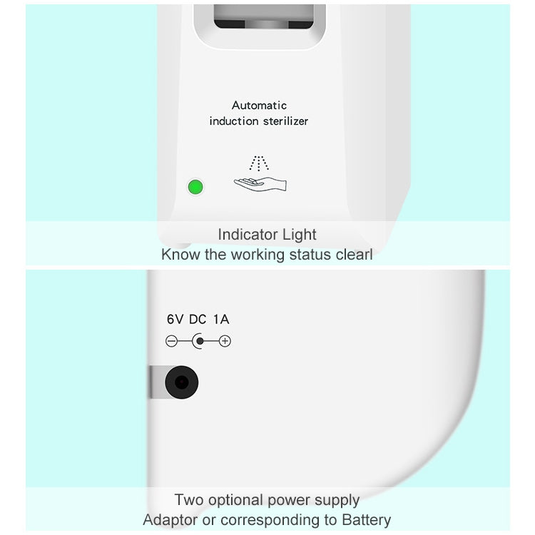 1000ML Automatic Induction Disinfection Machine Alcohol Sprayer Induction Type Non-contact Wall-mounted Soap Dispenser, Foam, Spray, Liquid Drop