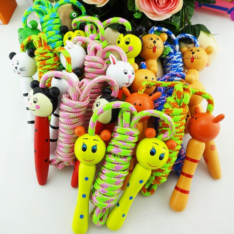 Cartoon Lovely Skipping Ropes Outdoor Game Toys Wood Handle Kids Sport Fitness Jumping Ropes, Random Style Delivery, Wood Handle Skipping Ropes