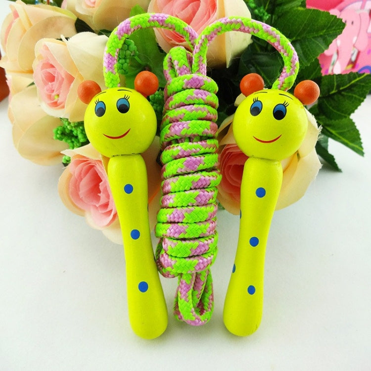 Cartoon Lovely Skipping Ropes Outdoor Game Toys Wood Handle Kids Sport Fitness Jumping Ropes, Random Style Delivery, Wood Handle Skipping Ropes