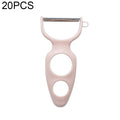 20 PCS Creative Stainless Steel Scraping Peeling Multi-function Vegetable and Fruit Peeler, 20 PCS Fruit Peeler (Pink), 20 PCS Fruit Peeler (Blue), 20 PCS Fruit Peeler (White), 20 PCS Fruit Peeler (Green)