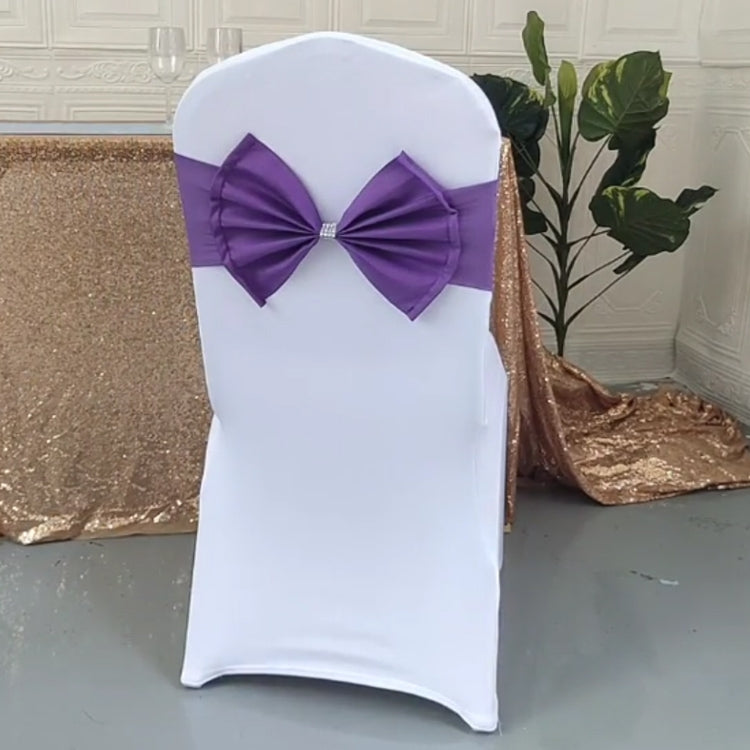 Spandex Chair Sash fit all chair Wedding Chair Sashes Bow Elastic Chair Ribbon Back Tie Bands for Wedding Party Ceremony Banquet, TBD0324630401A, TBD0324630401B, TBD0324630401C, TBD0324630401D, TBD0324630401E, TBD0324630401F, TBD0324630401G            ...