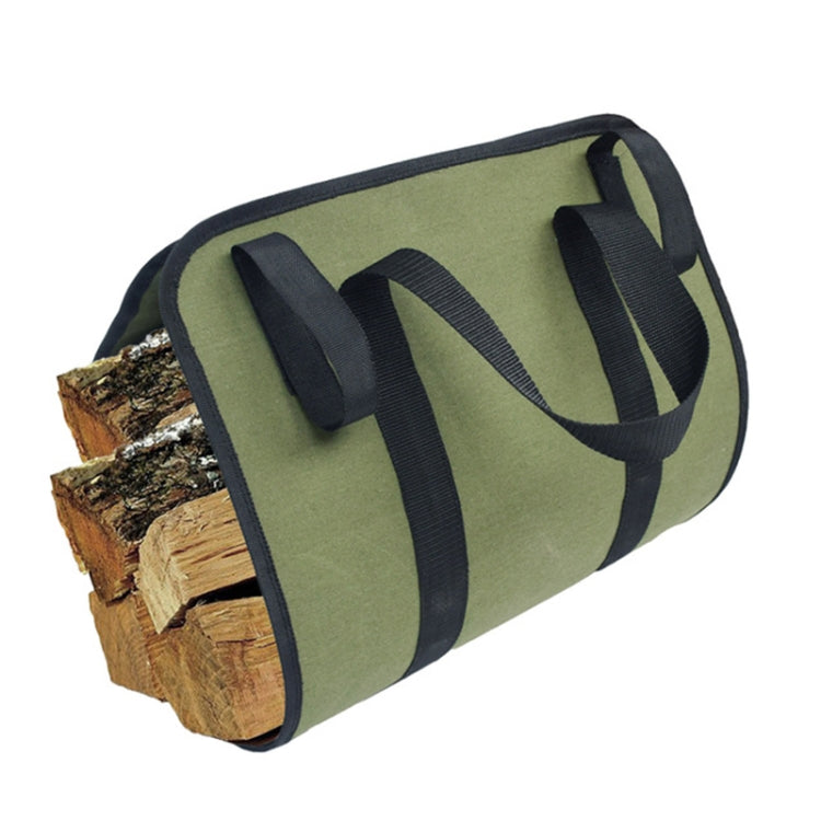 Outdoor Large Capacity Waterproof Army Green Canvas Logging Bag, Canvas Logging Bag