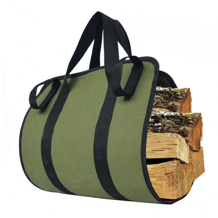 Outdoor Large Capacity Waterproof Army Green Canvas Logging Bag, Canvas Logging Bag