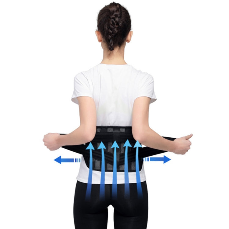WOOTSHU WT-Y81 Breathable Lumbar Spine Steel Plate Lumbar Disc Waist Double Compression Strained Waist Protector, M, L, XL