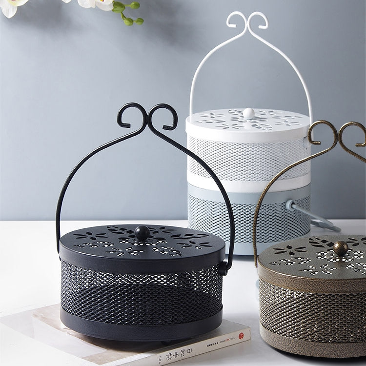 Outdoor Portable Multifunctional Hollow Fireproof Mosquito Coil Box with Lid