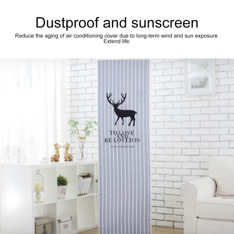 Simple Vertical Cabinet Type All Inclusive Air Conditioning Fabric Dust Cover, 180x55x35cm Flamingo
