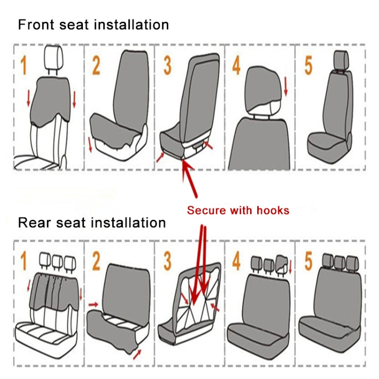 9 PCS Four Seasons Universal Seat Cover Cushion Car Fur Seat Covers Set Universal Cushion