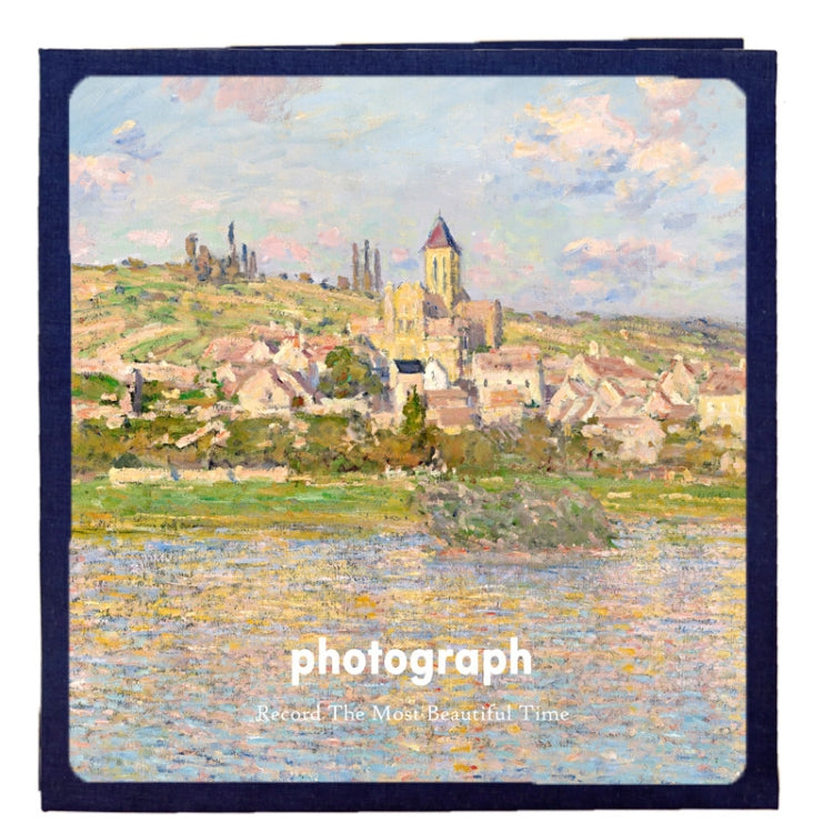 Art Retro DIY Pasted Film Photo Album Family Couple Commemorative Large-Capacity Album, 16 inch Vétheuil, 16 inch Water Lilies, 16 inch Bridge Of Argenteuil, 16 inch Bouvier Cliffil, 16 inch Beach, 16 inch Flower Queen, 16 inch Sunrise Impression      ...