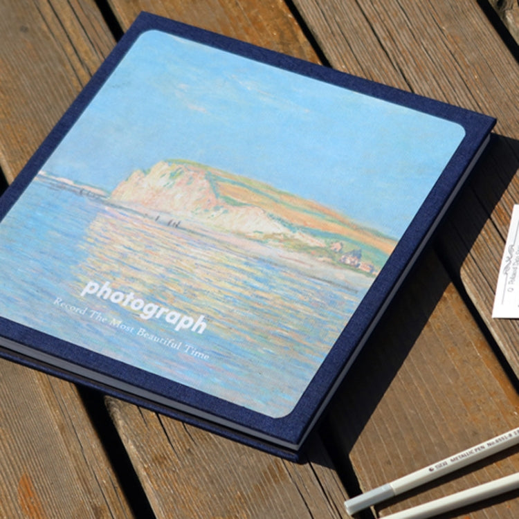 Art Retro DIY Pasted Film Photo Album Family Couple Commemorative Large-Capacity Album, 16 inch Vétheuil, 16 inch Water Lilies, 16 inch Bridge Of Argenteuil, 16 inch Bouvier Cliffil, 16 inch Beach, 16 inch Flower Queen, 16 inch Sunrise Impression      ...