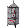 Outdoor Folding Drying Net Four-Layer Storage Basket Storage Basket Camping Drying Fish Drying Net Rack Hanging Basket, Four-Layer Storage Basket(Red), Four-Layer Storage Basket(Green)