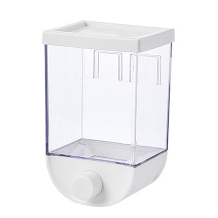 Nail-free Seamless Pressing Wall-mounted Grain Multi-grain Canister Rice Canister Transparent Vsual Snack Storage Sealed Box, 1000ml