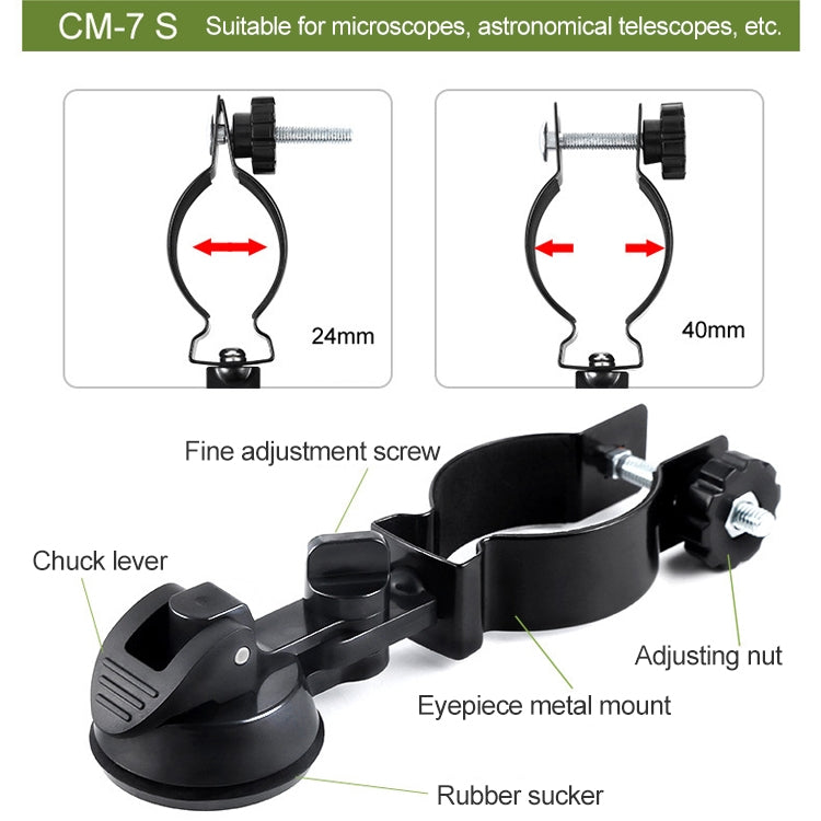 Eyeskey  Universal Mobile Phone Photograph Holder Clip Microscope Astronomical Telescope Clip, CM-7 S, CM-7 M, CM-7 L