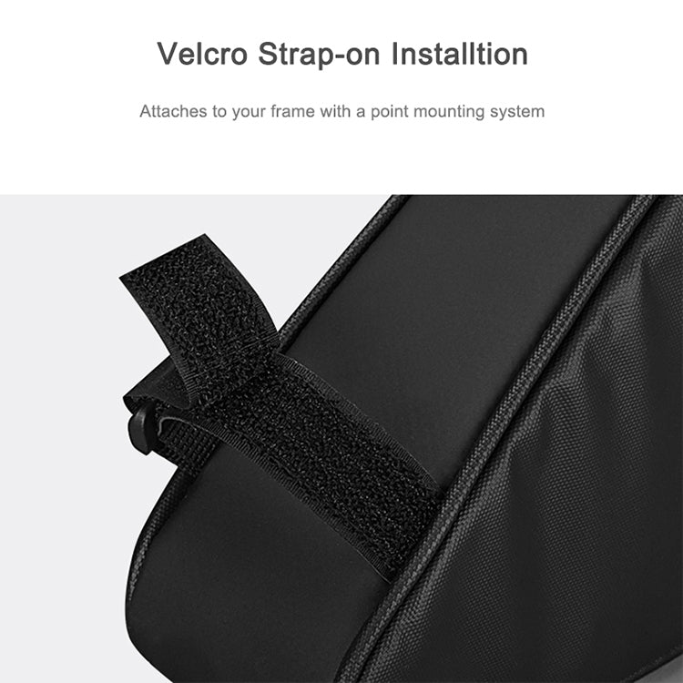 Shark Tiger Bicycle Front Beam Wax Polyester Triangle Bag, Shark Tiger 1.5L Front Beam Bag