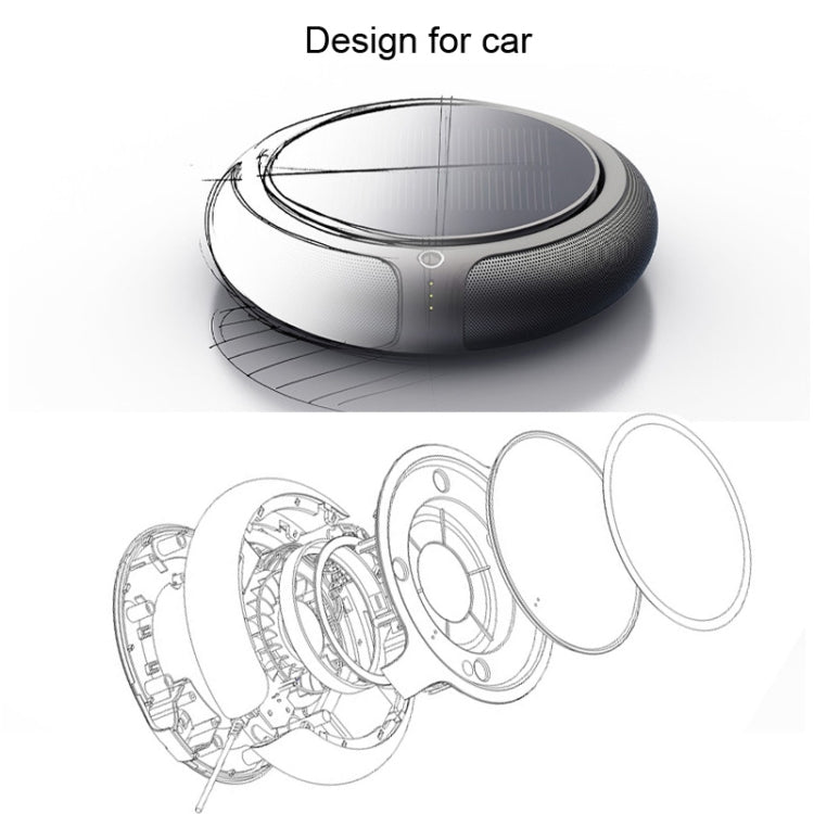 Intelligent Formaldehyde Removal Haze Negative Ion Solar Car Air Purifier, Solar Car Air Purifier(Gold)