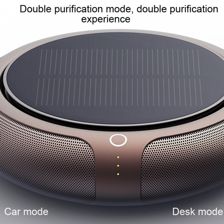 Intelligent Formaldehyde Removal Haze Negative Ion Solar Car Air Purifier, Solar Car Air Purifier(Gold)