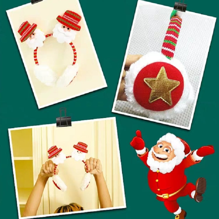 Women Men Christmas Earmuffs Head Hoop Cute Cartoon Decoration for For Winter, Old Men, Little Bear, Snowmen, Little Elk
