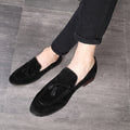Men Leather Shoes Suede Tassels Slip-on Peas Shoes, 37, 38, 39, 40, 41, 42, 43, 44, 45, 46, 47, 48