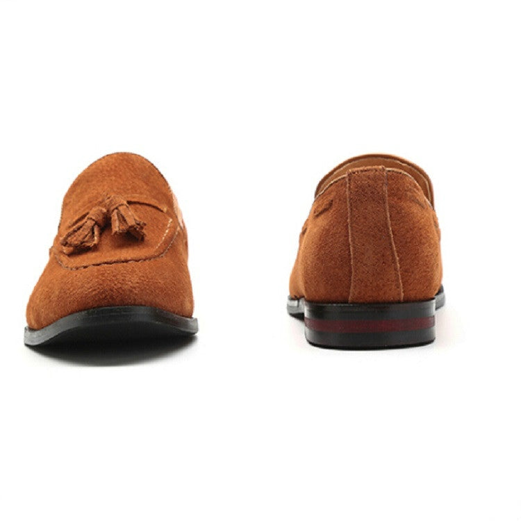 Men Leather Shoes Suede Tassels Slip-on Peas Shoes, 37, 38, 39, 40, 41, 42, 43, 44, 45, 46, 47, 48
