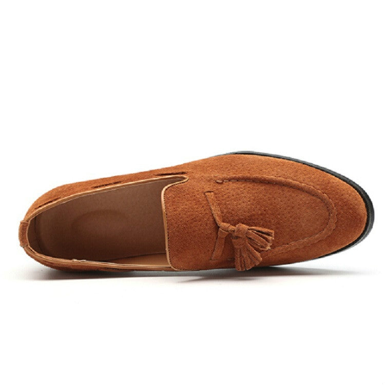 Men Leather Shoes Suede Tassels Slip-on Peas Shoes, 37, 38, 39, 40, 41, 42, 43, 44, 45, 46, 47, 48