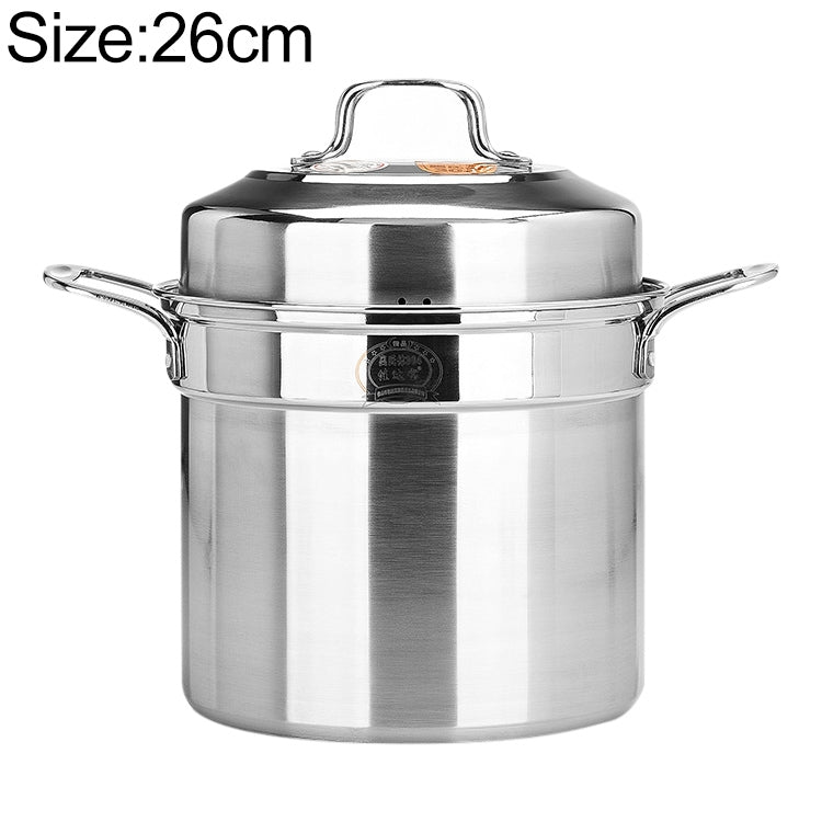 Stockpot Food Grade Material Souppot with Steamer Grid, 26cm, 28cm, 30cm