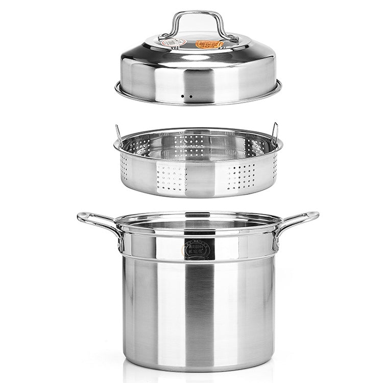 Stockpot Food Grade Material Souppot with Steamer Grid, 26cm, 28cm, 30cm