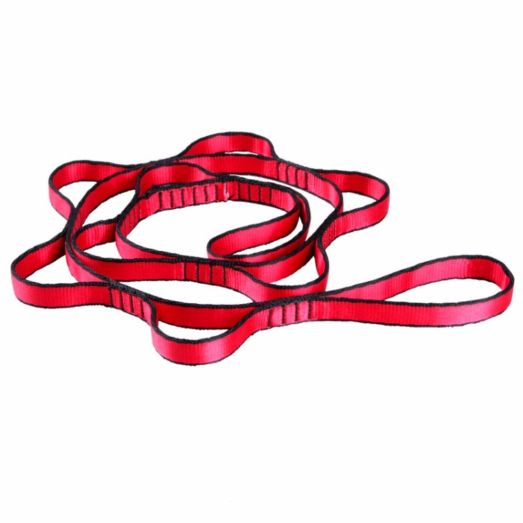 Aerial Yoga Hammock 7 Ring Extension Belt Nylon High-Strength Double Belt Hammock Strap, Length: 1.1m, Red, Gray