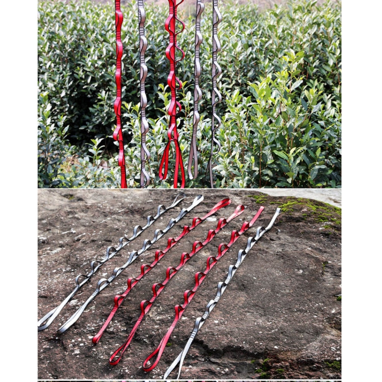 Aerial Yoga Hammock 7 Ring Extension Belt Nylon High-Strength Double Belt Hammock Strap, Length: 1.1m, Red, Gray