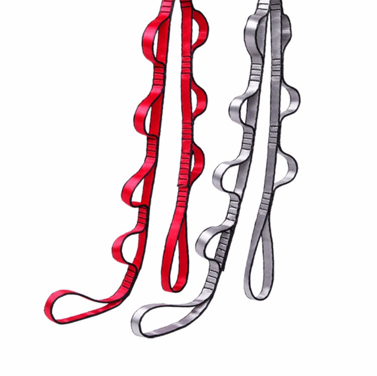 Aerial Yoga Hammock 7 Ring Extension Belt Nylon High-Strength Double Belt Hammock Strap, Length: 1.1m, Red, Gray