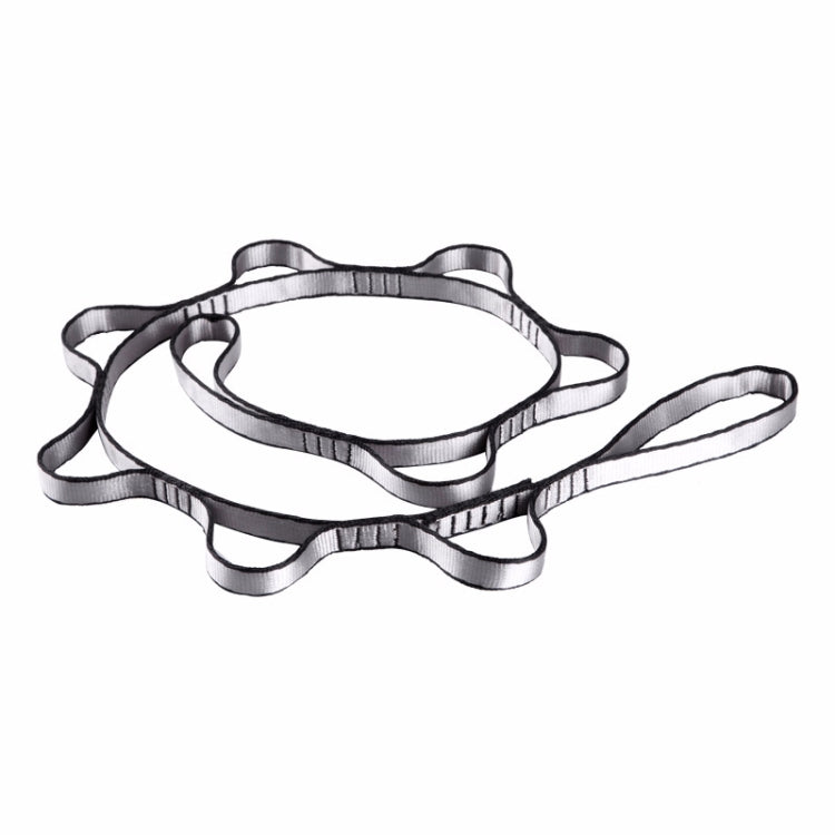 Aerial Yoga Hammock 7 Ring Extension Belt Nylon High-Strength Double Belt Hammock Strap, Length: 1.1m, Red, Gray