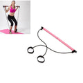 Pilates Stick Yoga Fitness Equipment Sports Stretching Band, Purple, Pink