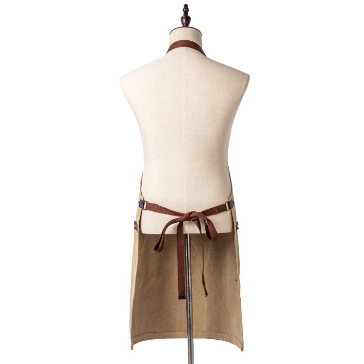 Washed Canvas Apron Chef Cafe Shop BBQ Hairdresser Aprons